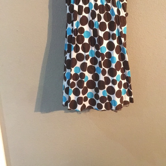 Blue brown White Ruby Rox Size 5 midi dress - Picture 3 of 5